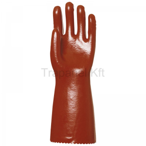 MÃRTOTT PVC KESZTYÛ, BORDÓ, SAV/LÚG/OLAJÃLLÓ, 40CM