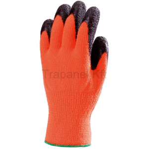 SZERELÕKESZTYÛ, NARANCS, TÉLI, ÉRDES FEKETE LATEX TENYÉR
